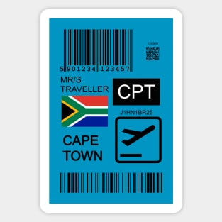 Cape Town South Africa travel ticket Sticker